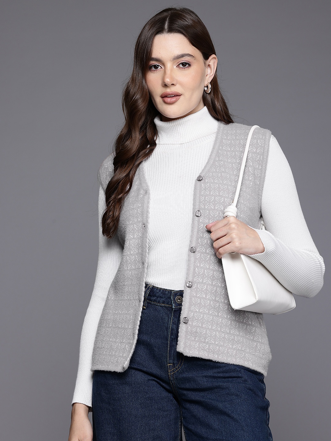 

Cayman Woollen Sweater Vest, Grey
