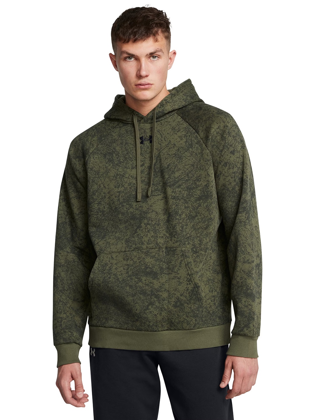 

UNDER ARMOUR Rival Fleece Camo AOP Hoodie, Olive