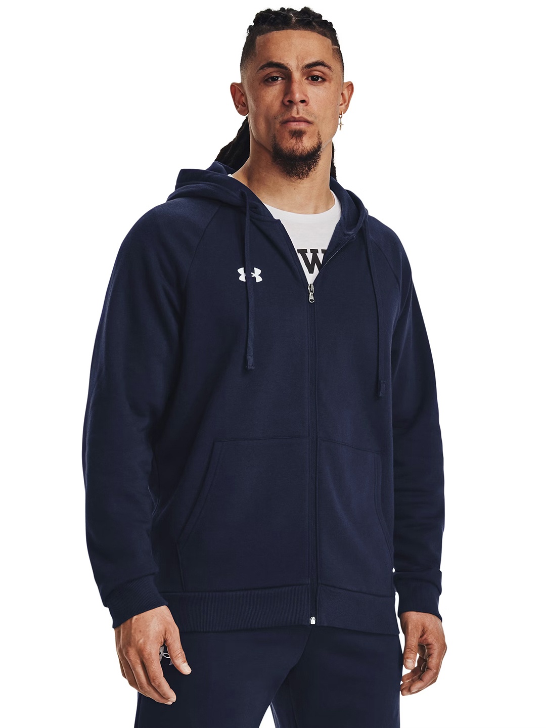 

UNDER ARMOUR Rival Fleece Full Zip Hoodie Sweatshirt, Navy blue