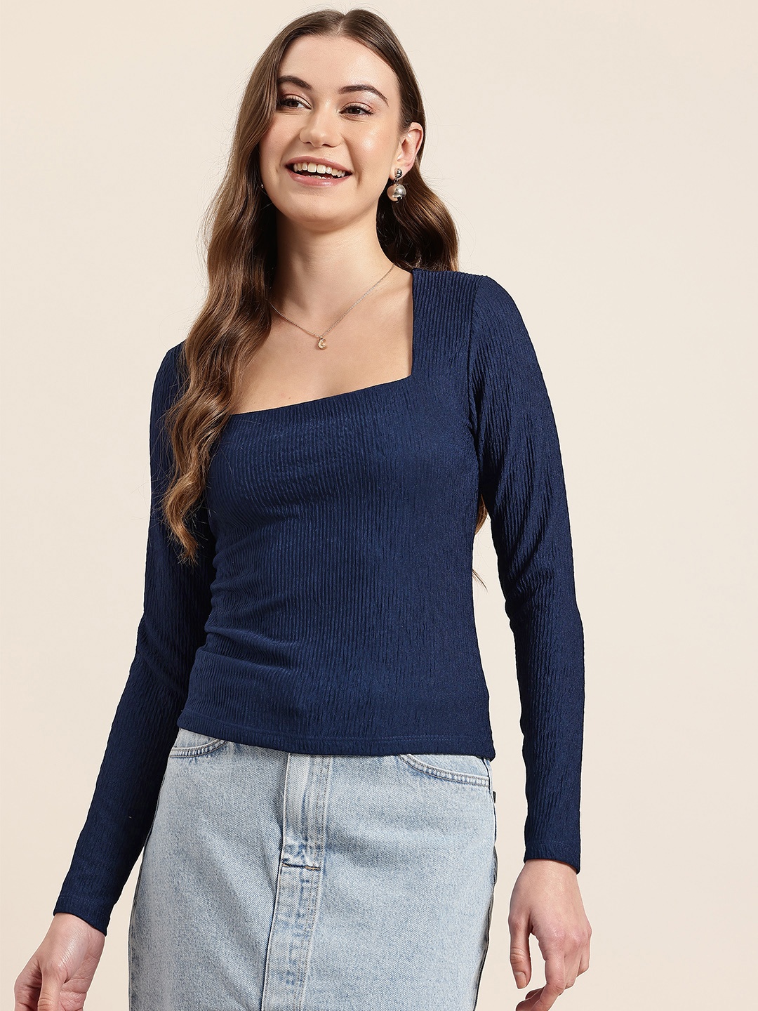 

HERE&NOW Top, Navy blue