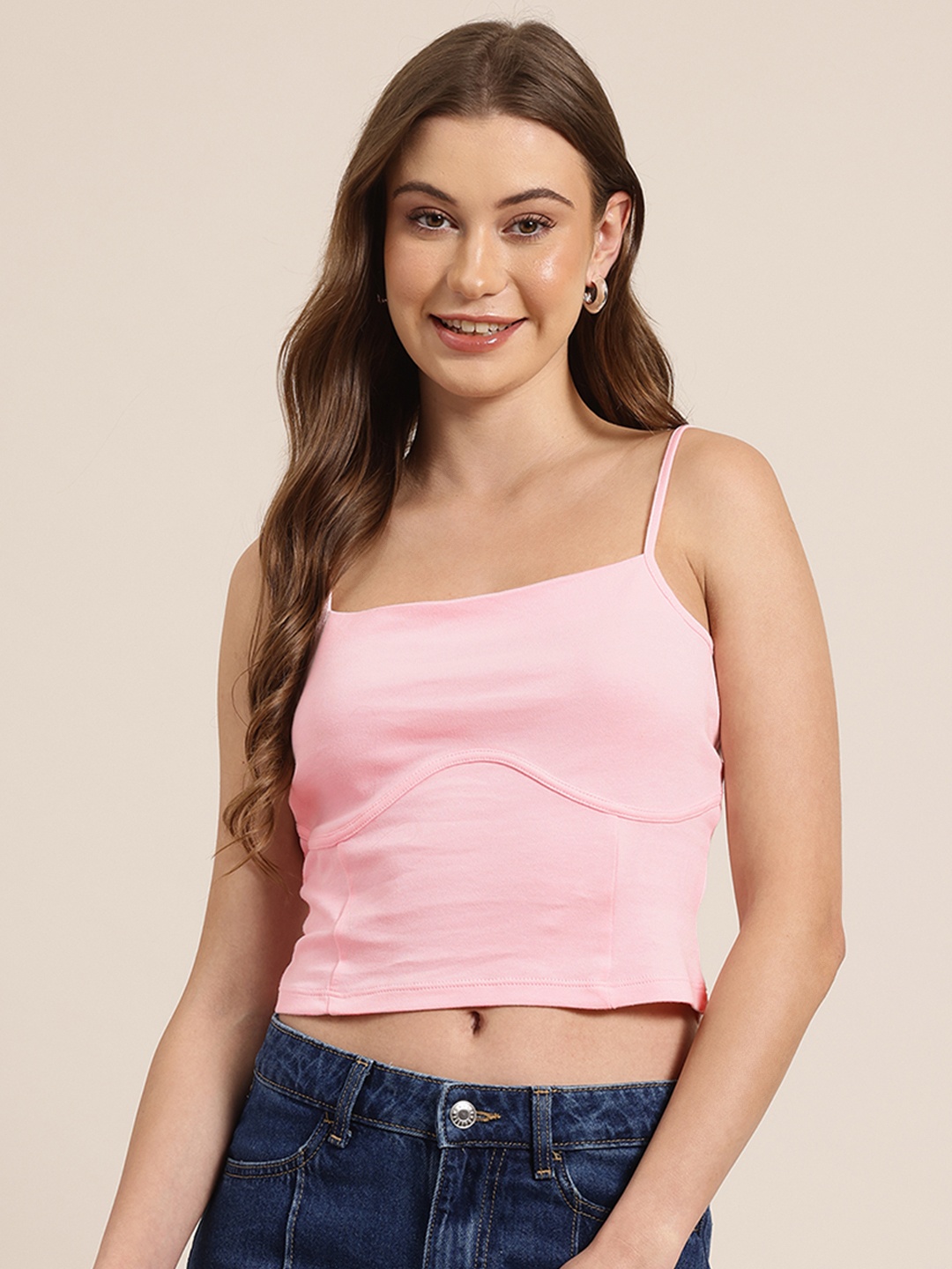 

HERE&NOW Strappy Camisole Top, Pink