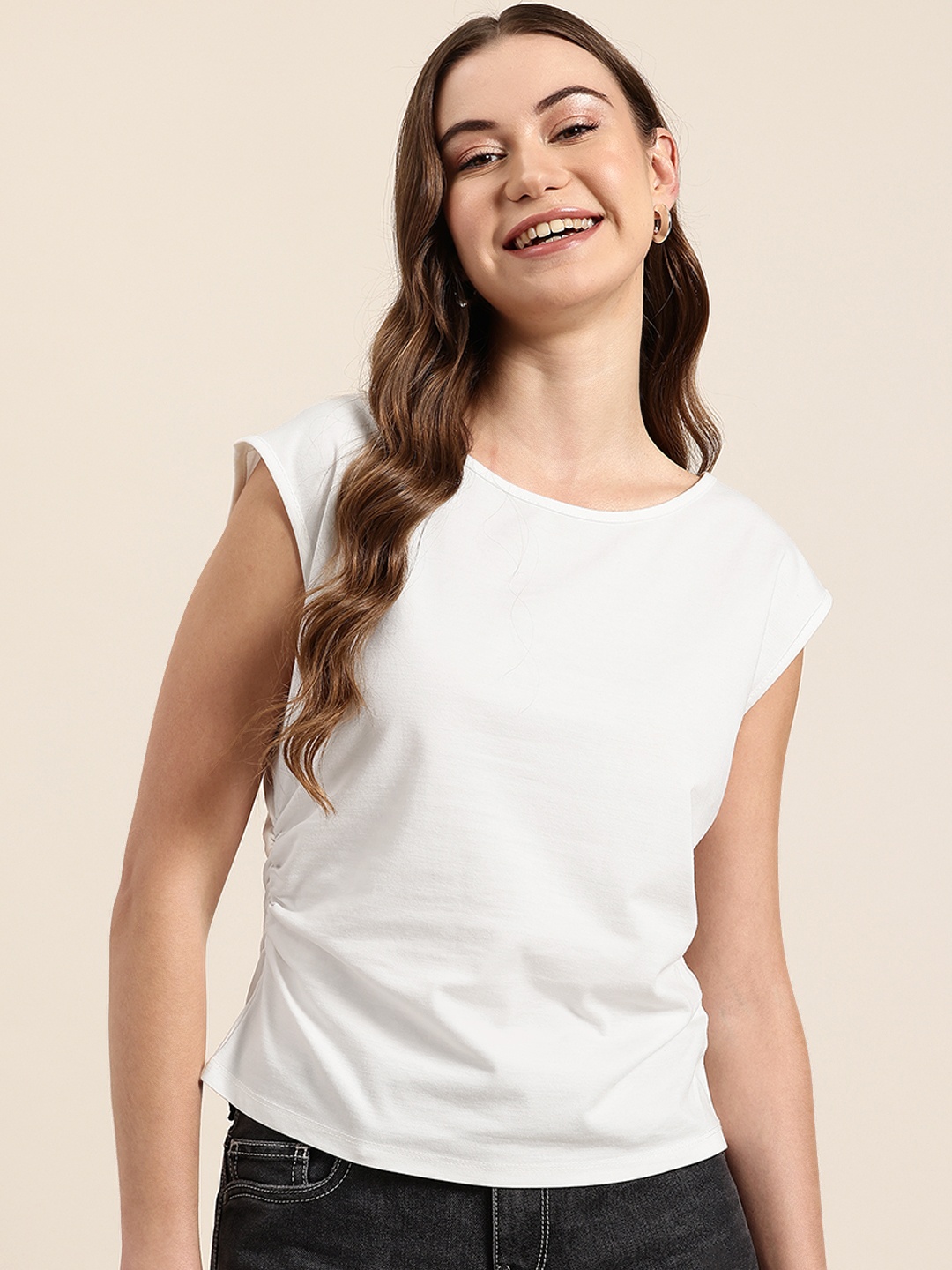 

HERE&NOW Extended Sleeves Top, White