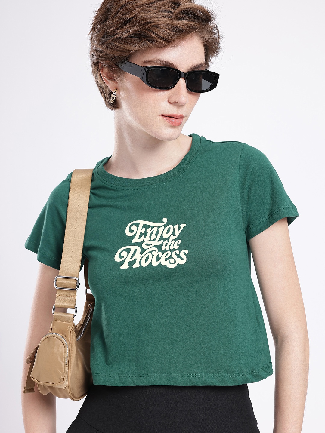 

glitchez Urban Flow Printed T-shirt, Green