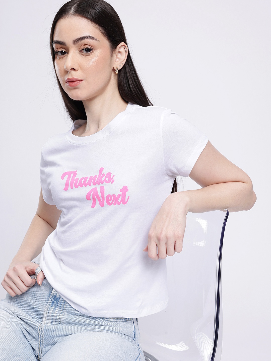

glitchez Next Phase Printed T-shirt, White