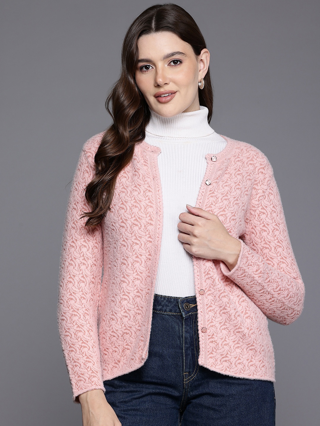 

Cayman Woollen Cardigan, Peach