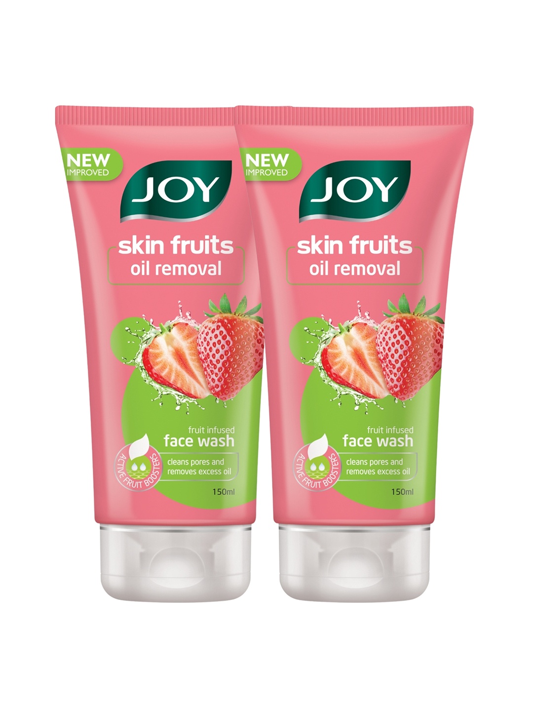 

JOY Set Of 2 Skin Fruits Oil Removal Face Wash - 150ml Each, Pink