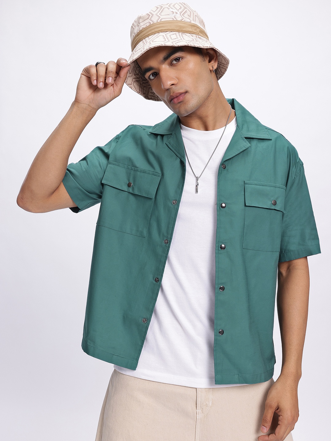 

glitchez Everyday Utility Relaxed Shirt, Teal