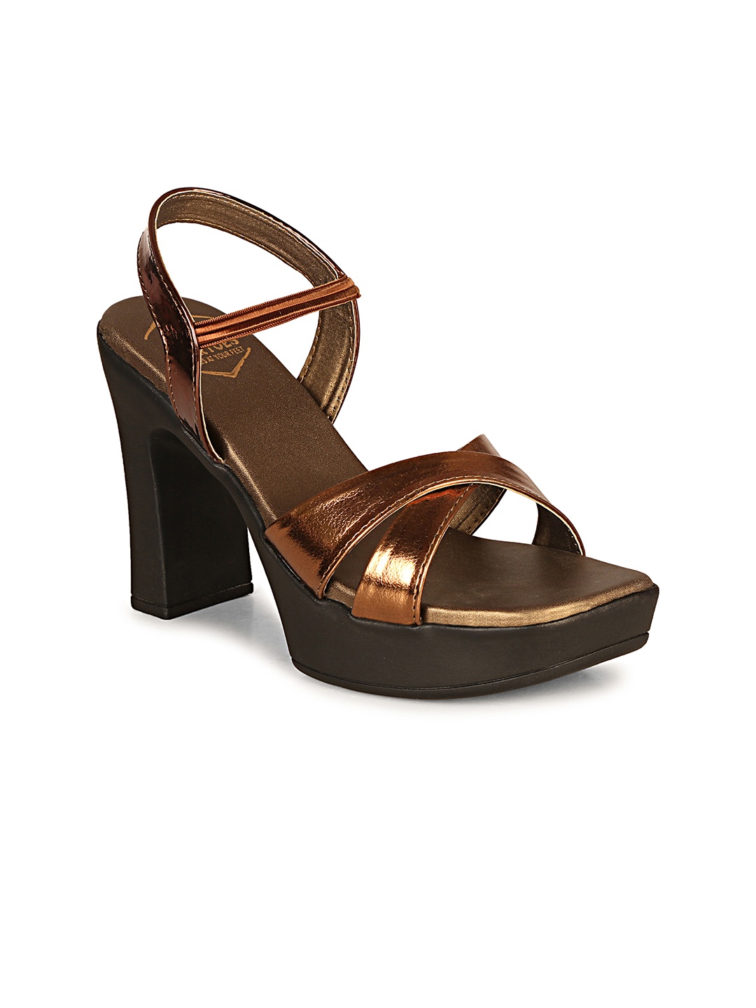 

STARTOES Women Party Platform Sandals, Copper