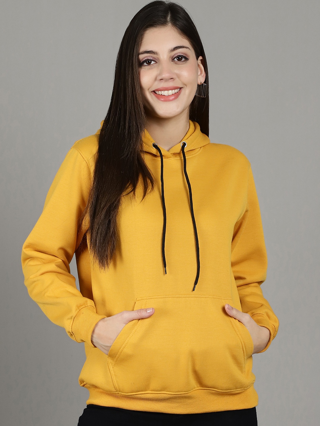 

Jinfo Women Hooded Long Sleeves Sweatshirt, Gold