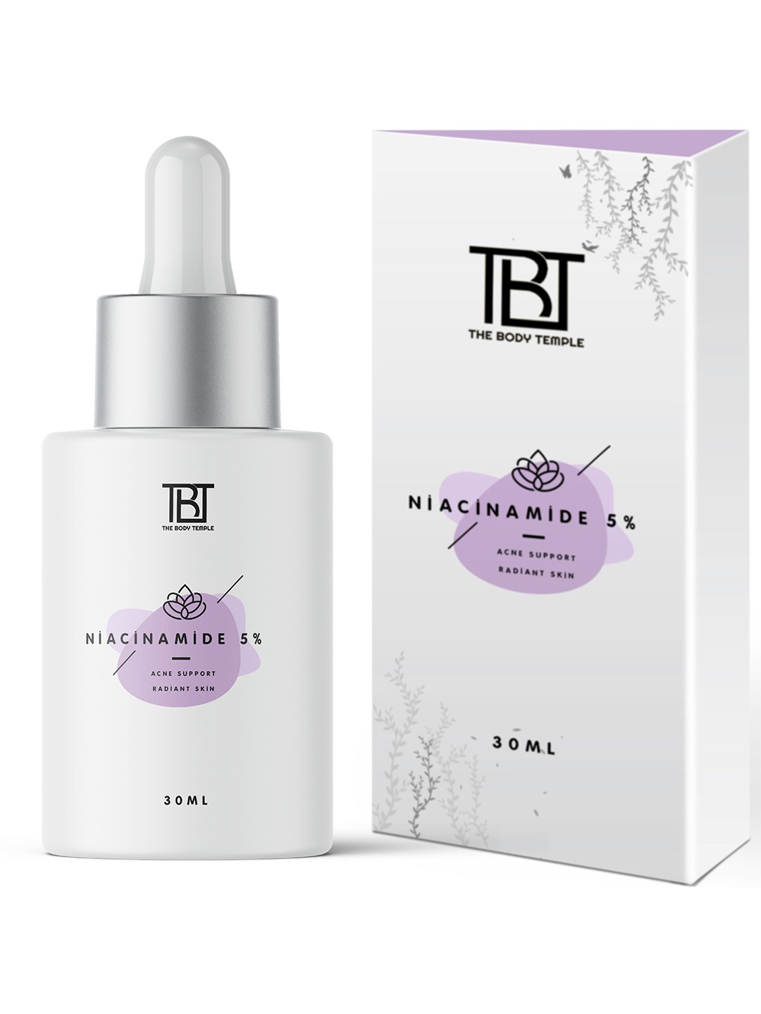 

The Body Temple 5% Niacinamide Face Serum For Clear Glowing Skin - 30 ml, White