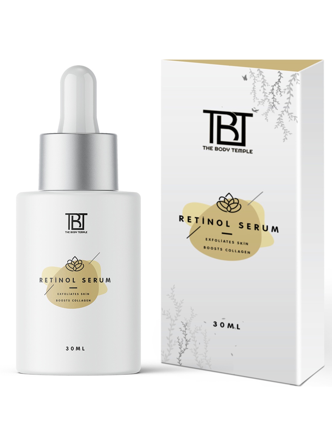 

The Body Temple 0.3% Retinol Anti-Aging Night Face Serum - 30ml, White