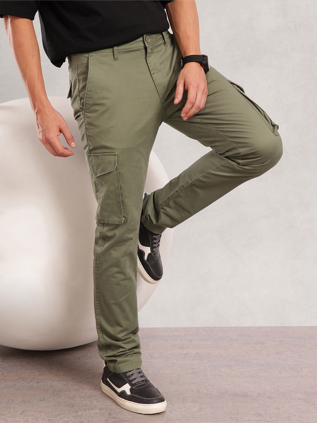 

Nautica Men Cargos Trousers, Olive