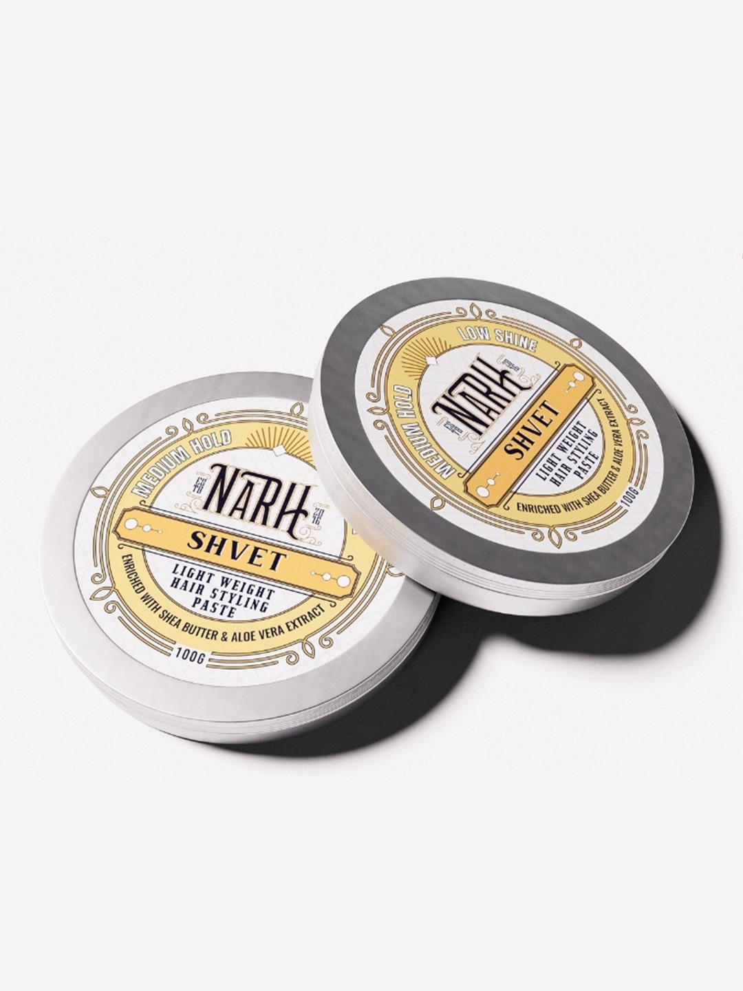 

NARH Shvet Light Weight Hair Styling Paste With Shea Butter - 100 g, Silver