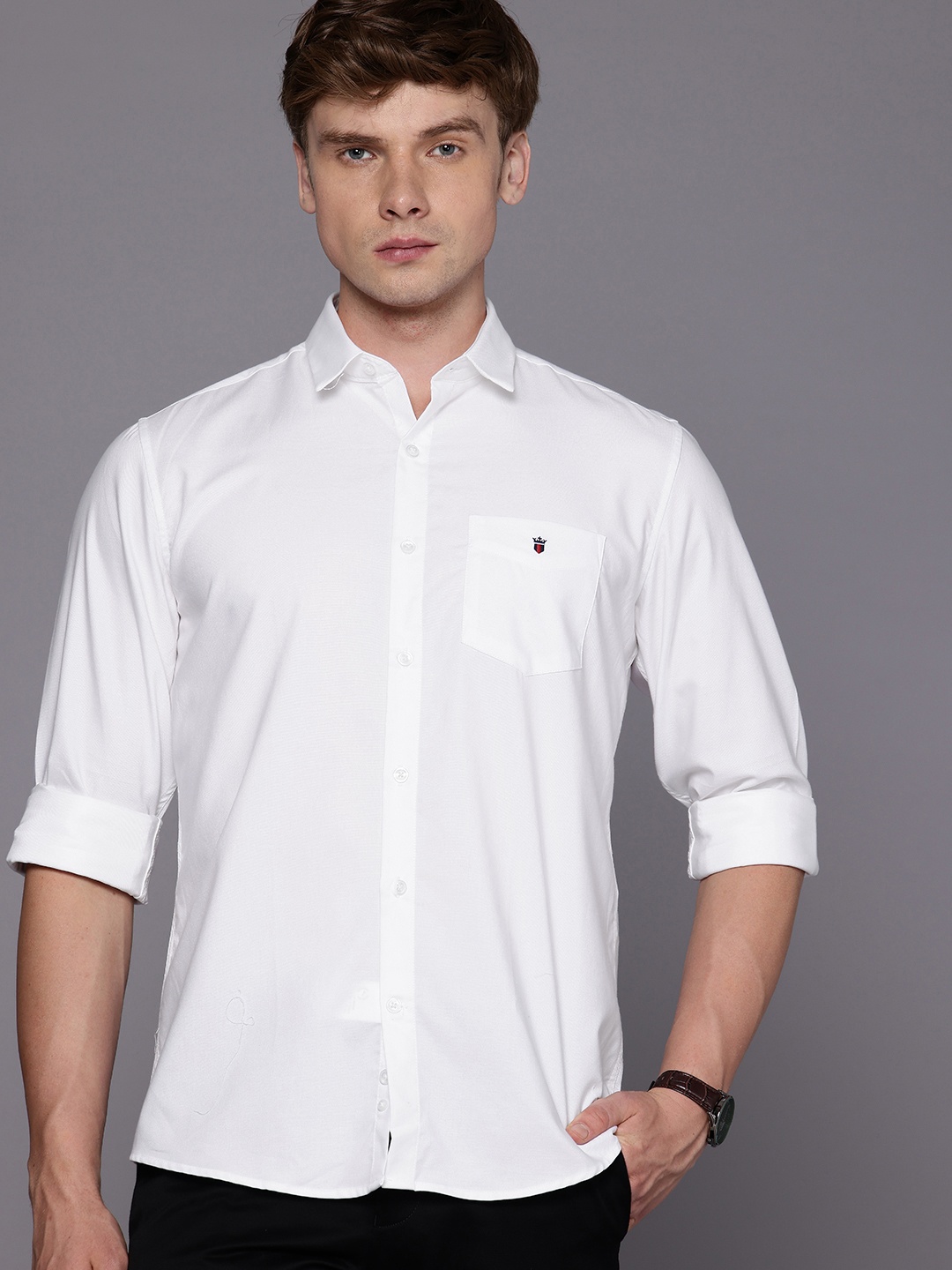 

Louis Philippe Sport Slim Fit Pure Cotton Casual Shirt, White