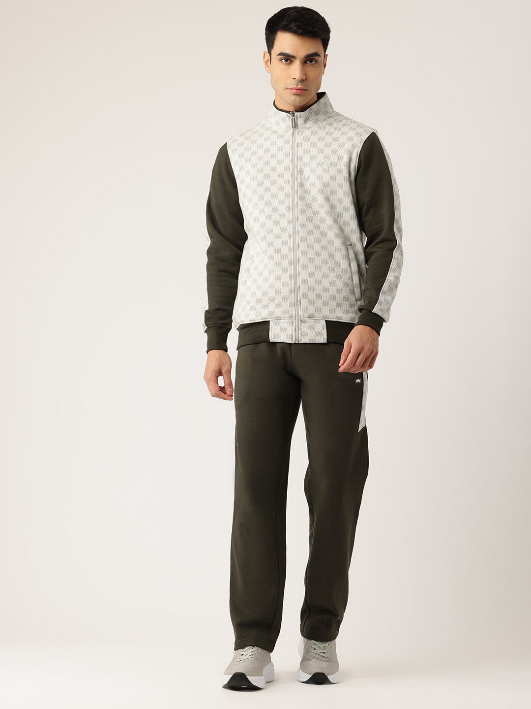 

Monte Carlo Printed Pure Cotton Sweatshirt With Track Pants, Olive