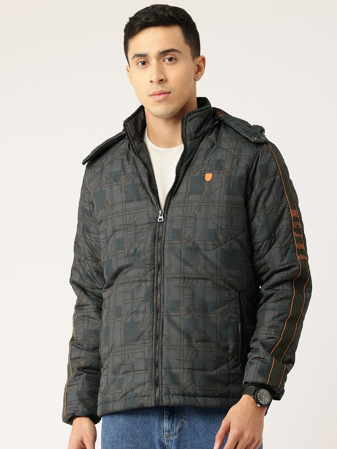 

Monte Carlo Detachable Hood Padded Jacket, Green
