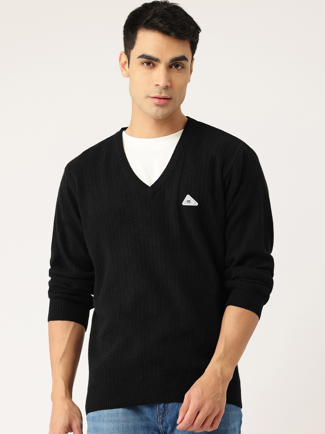 

Monte Carlo Ribbed Woollen Sweater, Black