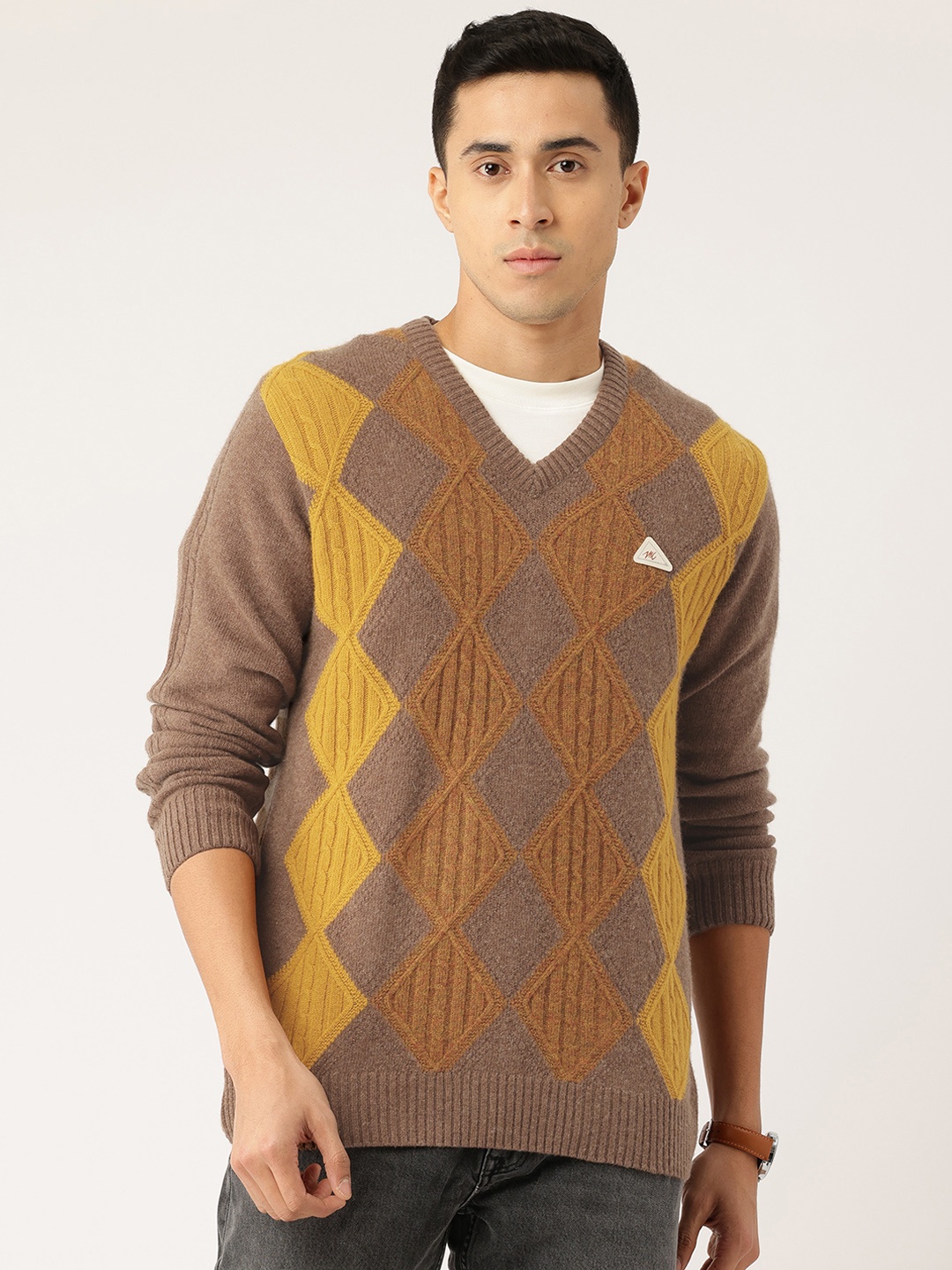 

Monte Carlo Self Design Long Sleeves Pullover, Brown