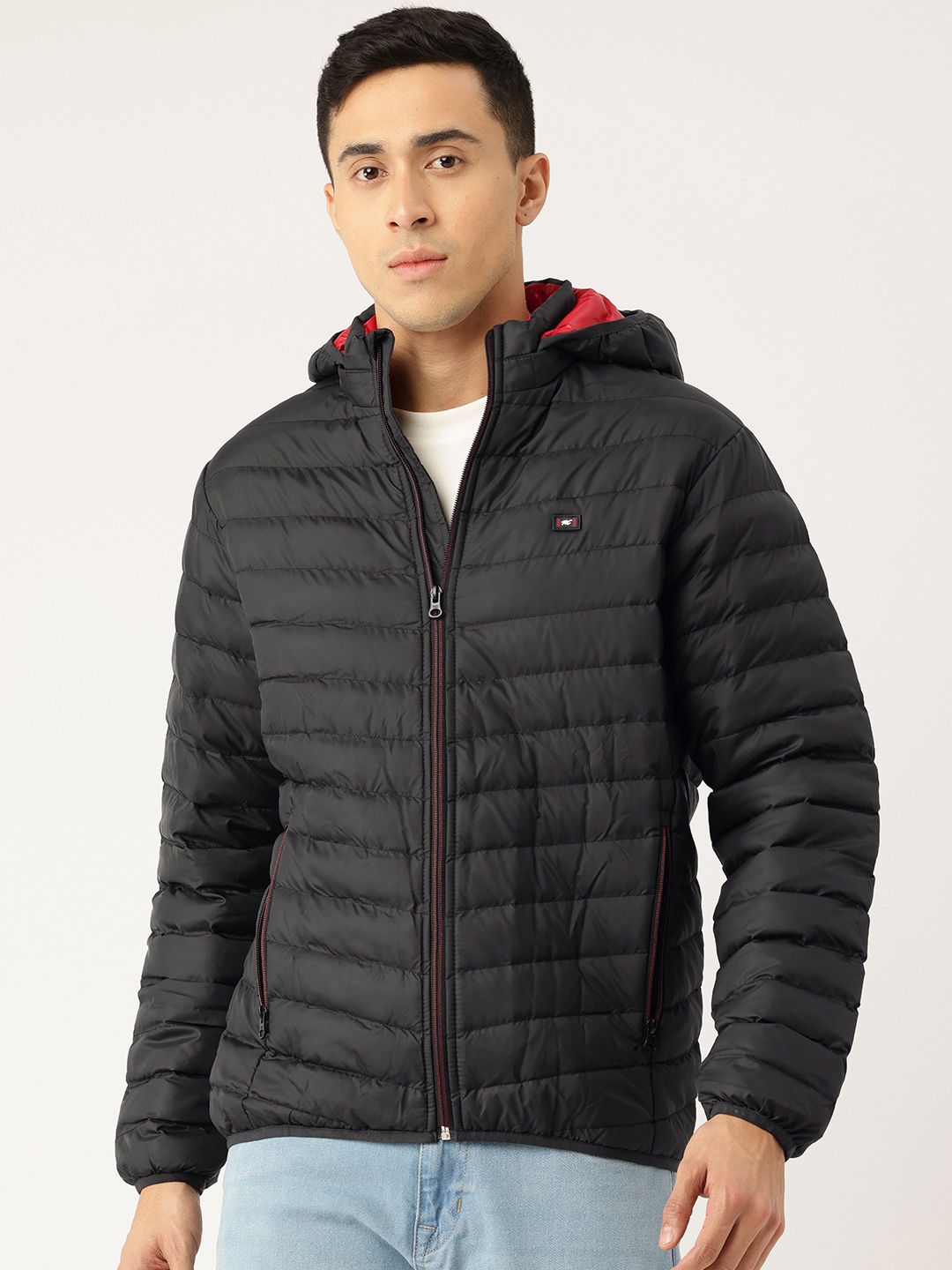 

Monte Carlo Padded Lightweight Woven Jacket Comes with a Packable Bag, Black