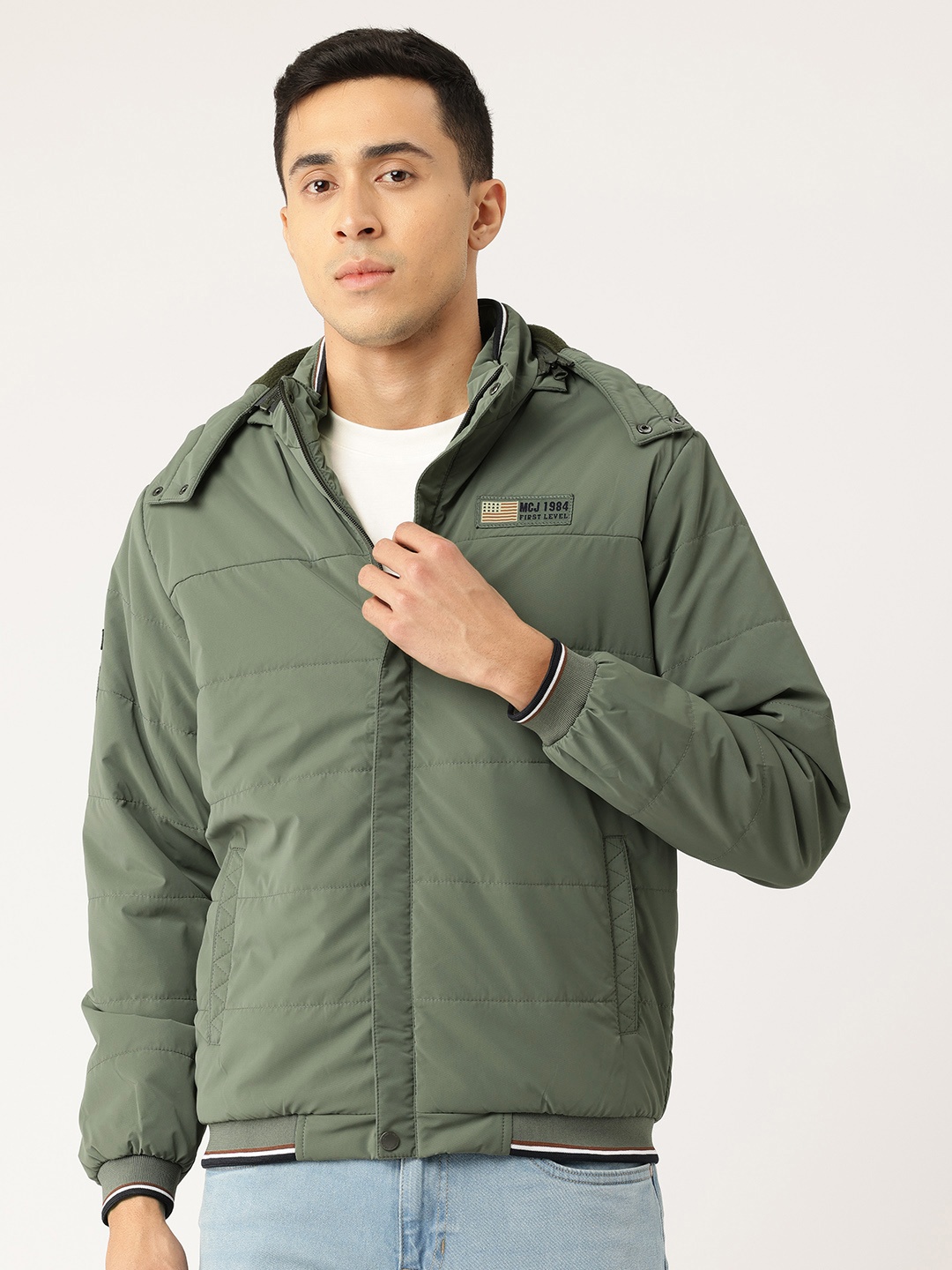 

Monte Carlo Hooded Padded Jacket With Removable Hood, Olive