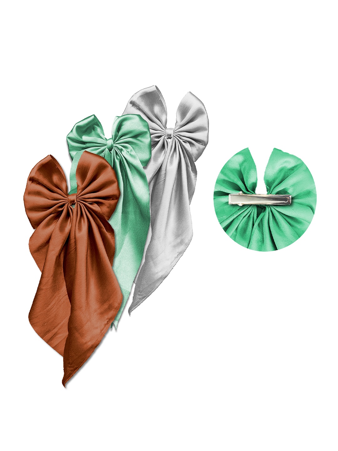 

Comet Busters Women Set of 3 French Barrette, Sea green