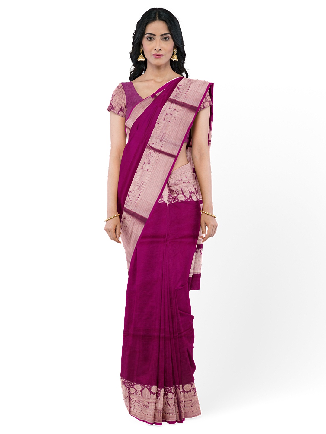 

Avishya Woven Design Zari Tissue Banarasi Saree, Purple