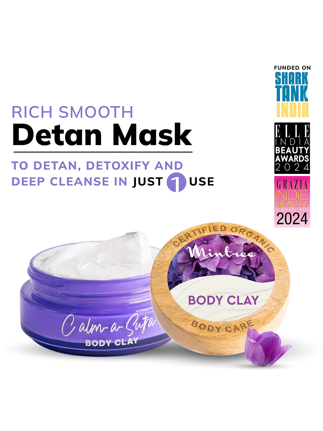 

Mintree Calm A Sutra Detan Body Clay With Hyaluronic Acid - 150g, Purple