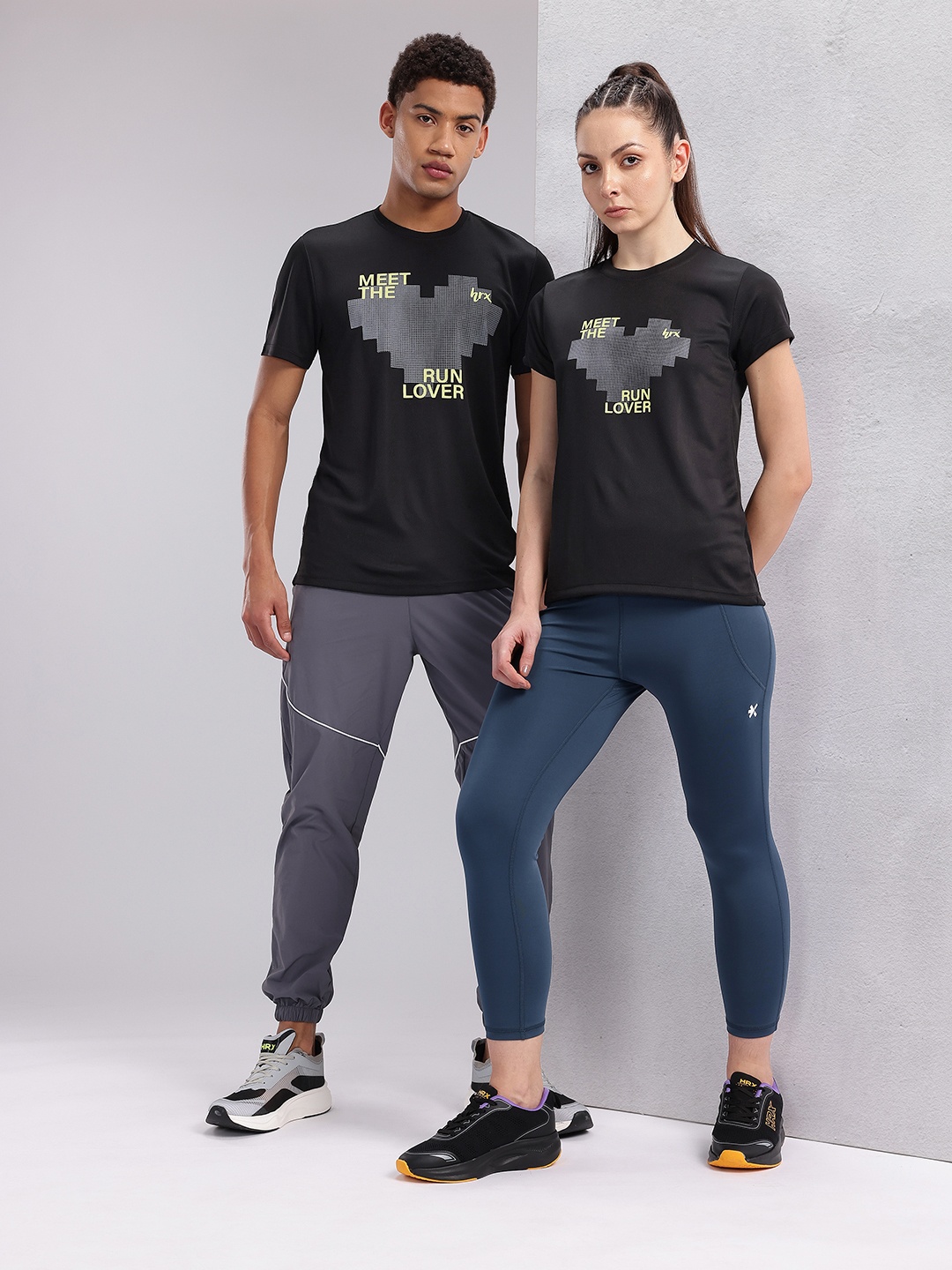 

HRX by Hrithik Roshan Couple Collection Printed Rapid-Dry Running T-shirt, Black