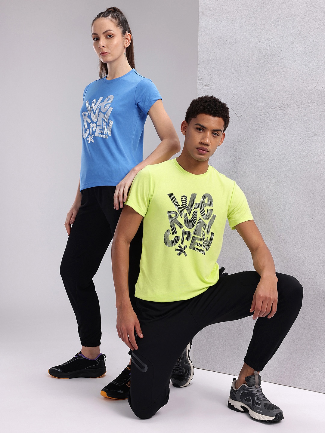 

HRX by Hrithik Roshan Couple Collection Typography Printed Rapid-Dry Running T-shirt, Fluorescent green