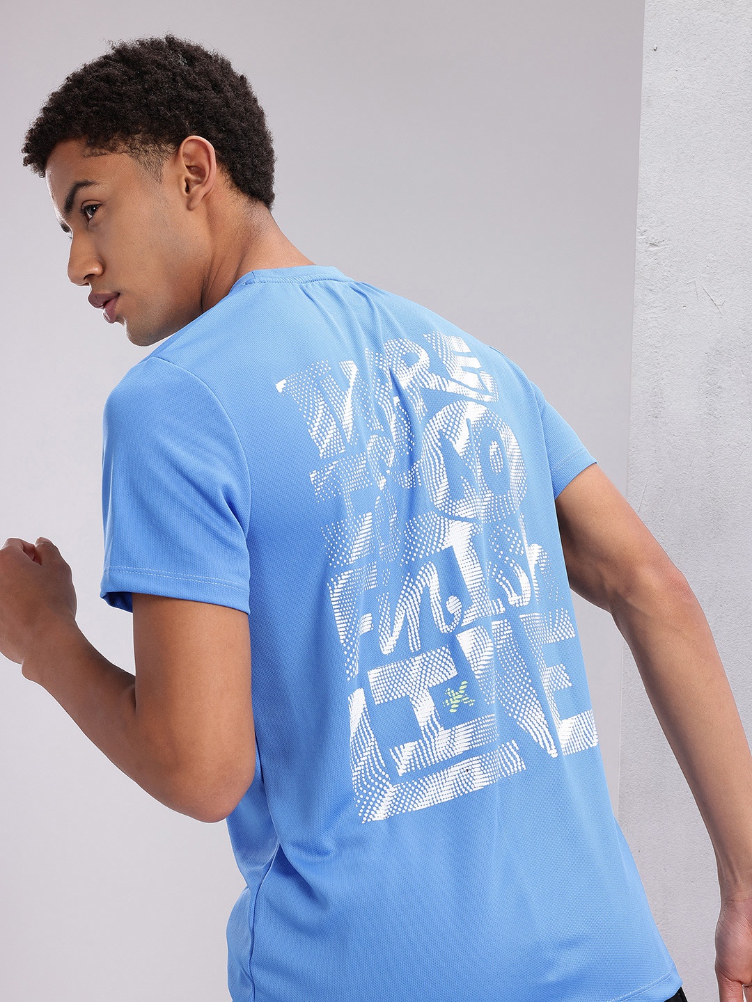 

HRX by Hrithik Roshan Couple Collection Typography Printed Running T-shirt, Blue
