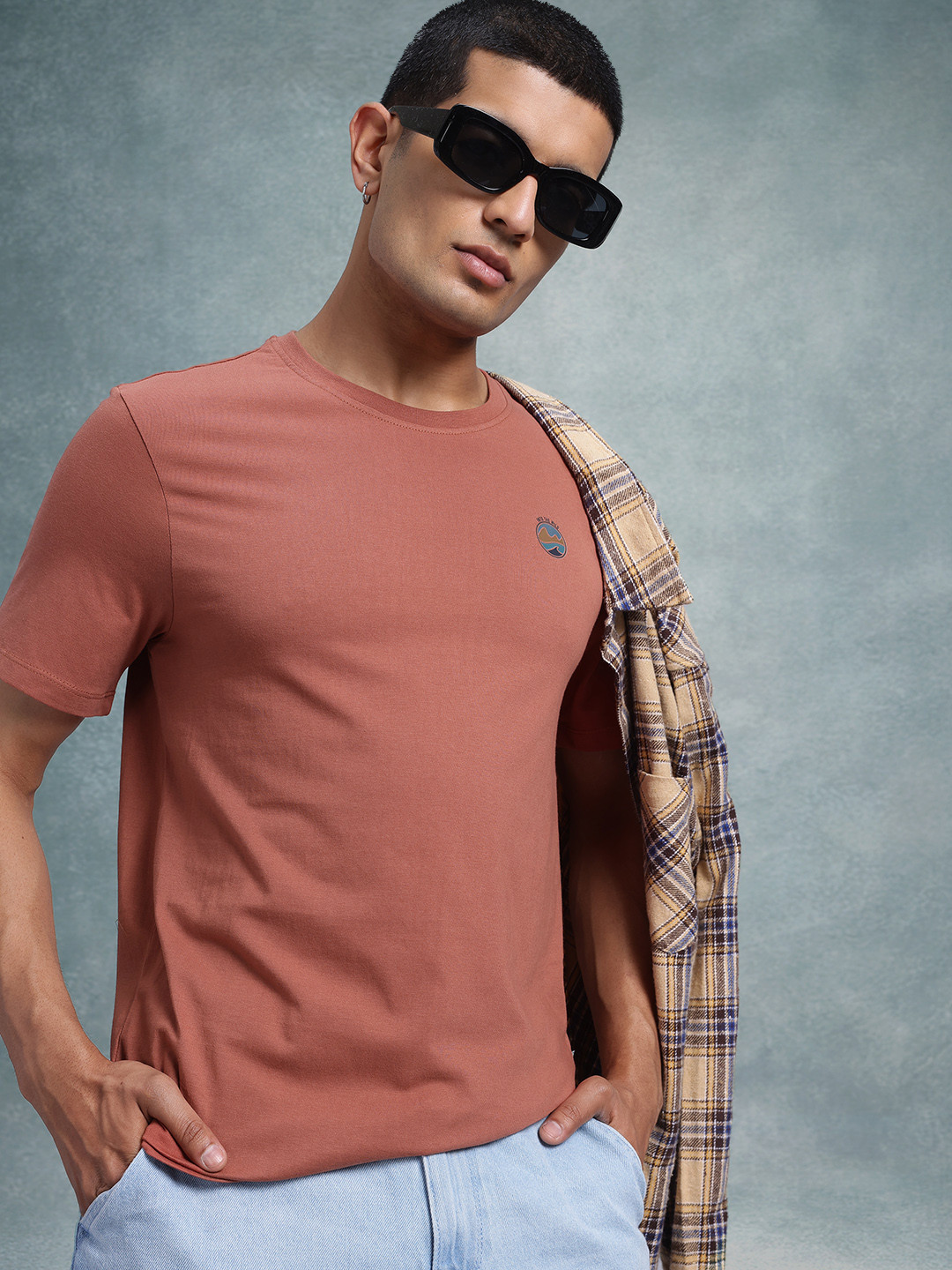 

The Roadster Life Co. Pure Cotton T-shirt, Rust