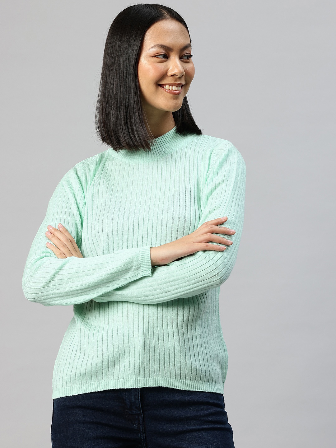 

Pierre Carlo Ribbed Pullover, Sea green