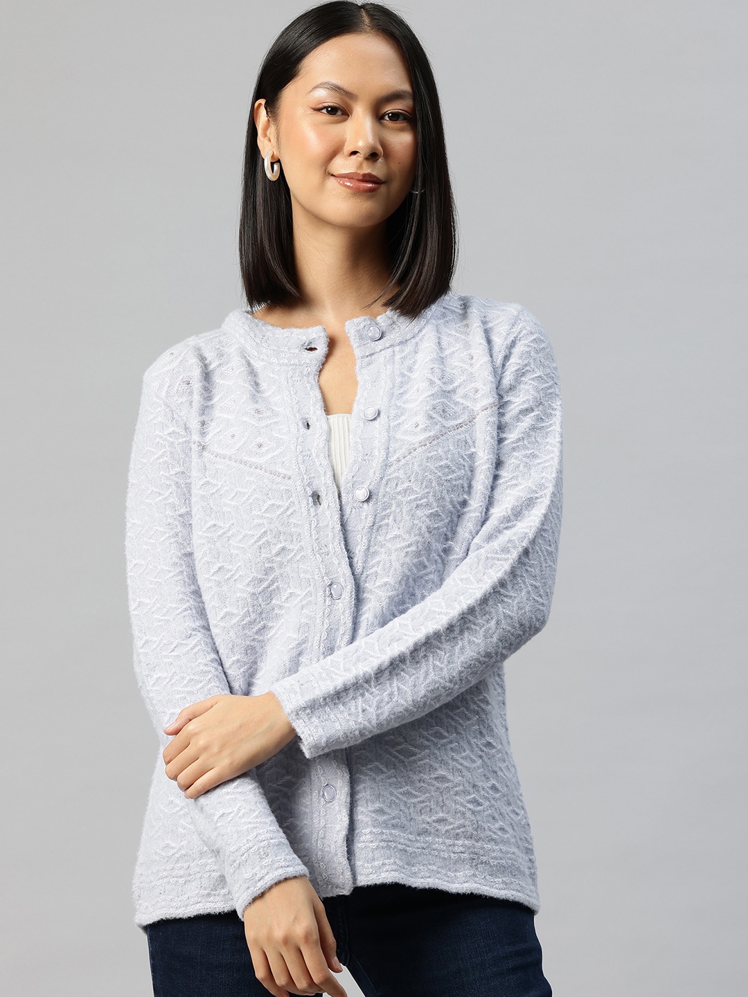 

Pierre Carlo Cardigan with Embellished Detail, Blue