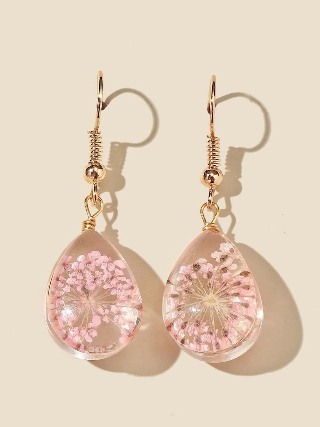 

EL REGALO Stone Studded Contemporary Drop Earrings, Gold