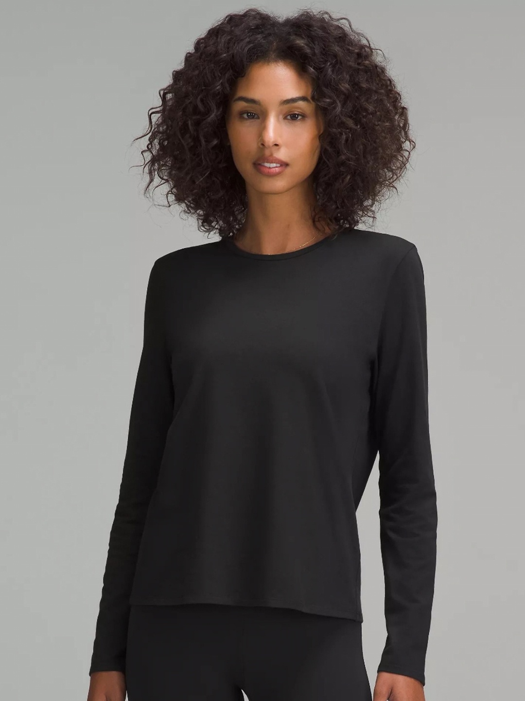 

appulse Women Solid Round Neck Cotton T-shirt, Black