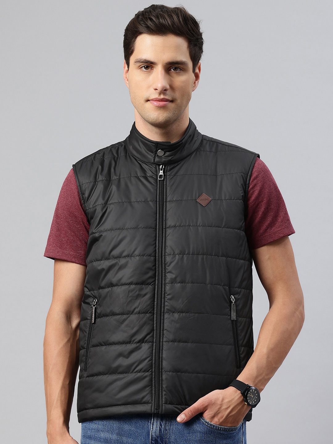 

Pierre Carlo Men Gilet Jacket, Black