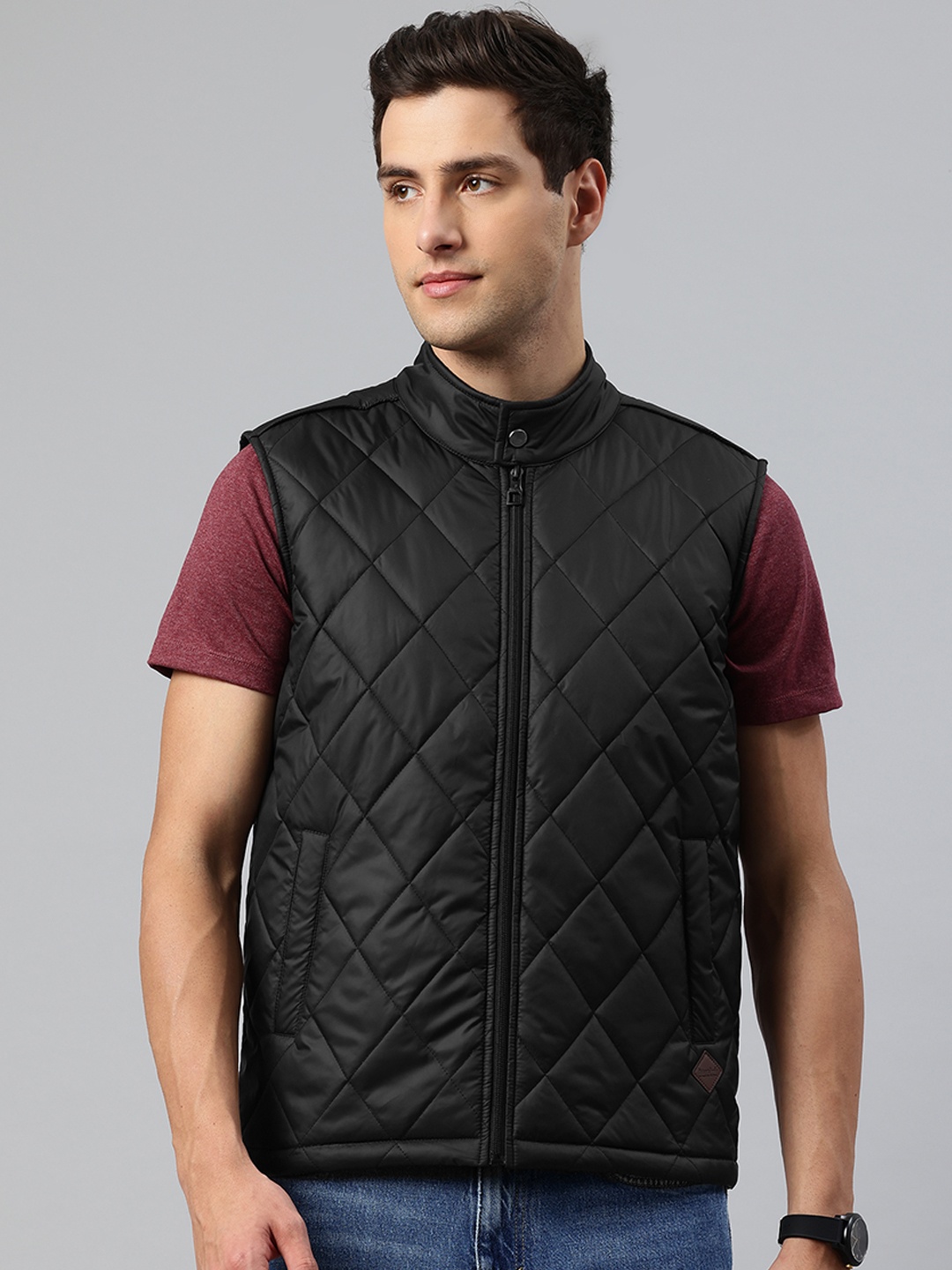 

Pierre Carlo Men Quilted Jacket, Black