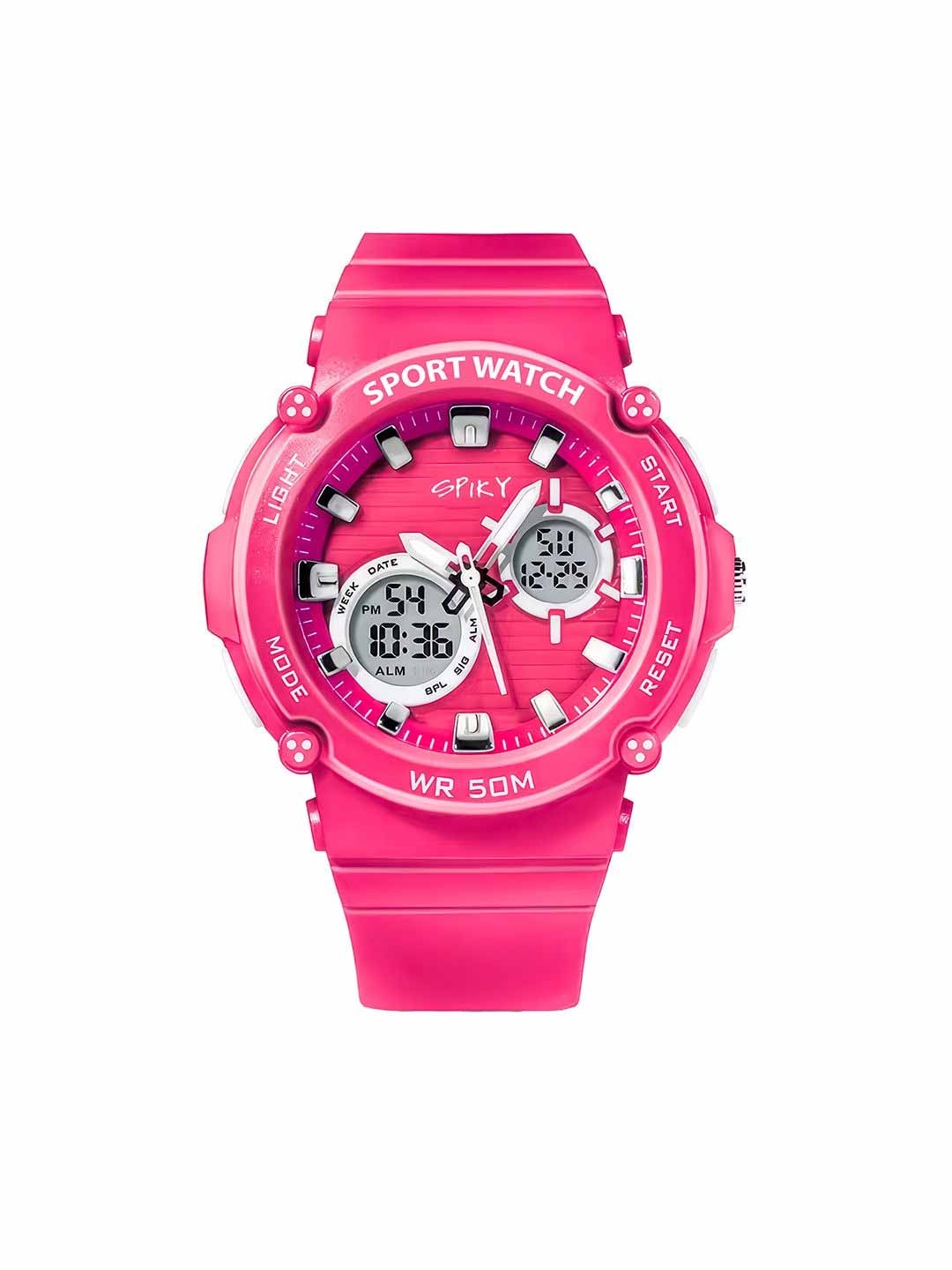 

Spiky Unisex Kids Analogue and Digital Multi Function Automatic Watch SPKEVA29_Pnk, Pink