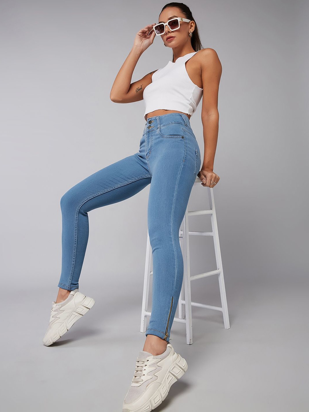 

Roadster Women Skinny Fit High Rise Denim Jeans, Blue