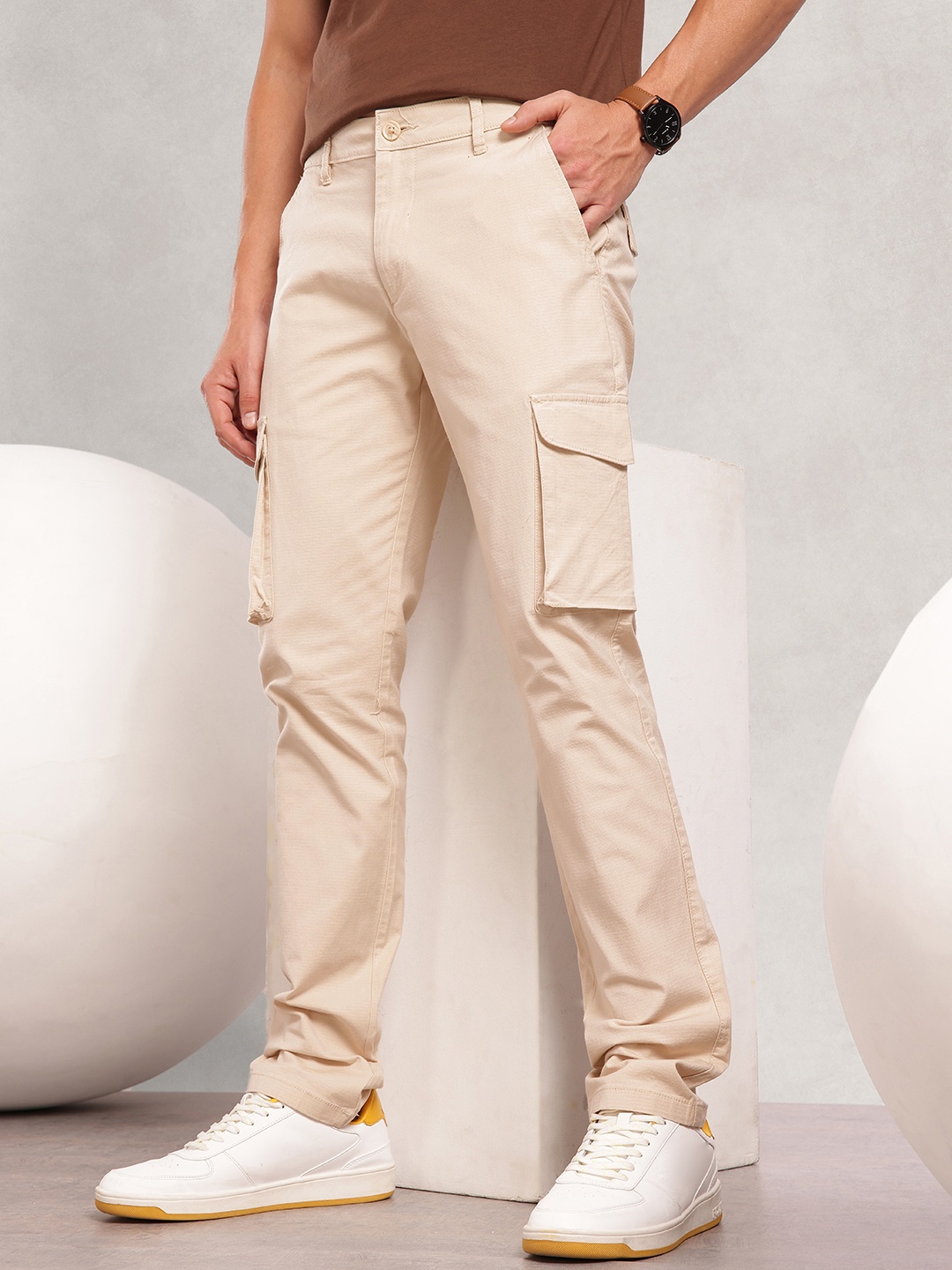

Nautica Men Cargos Trousers, Beige