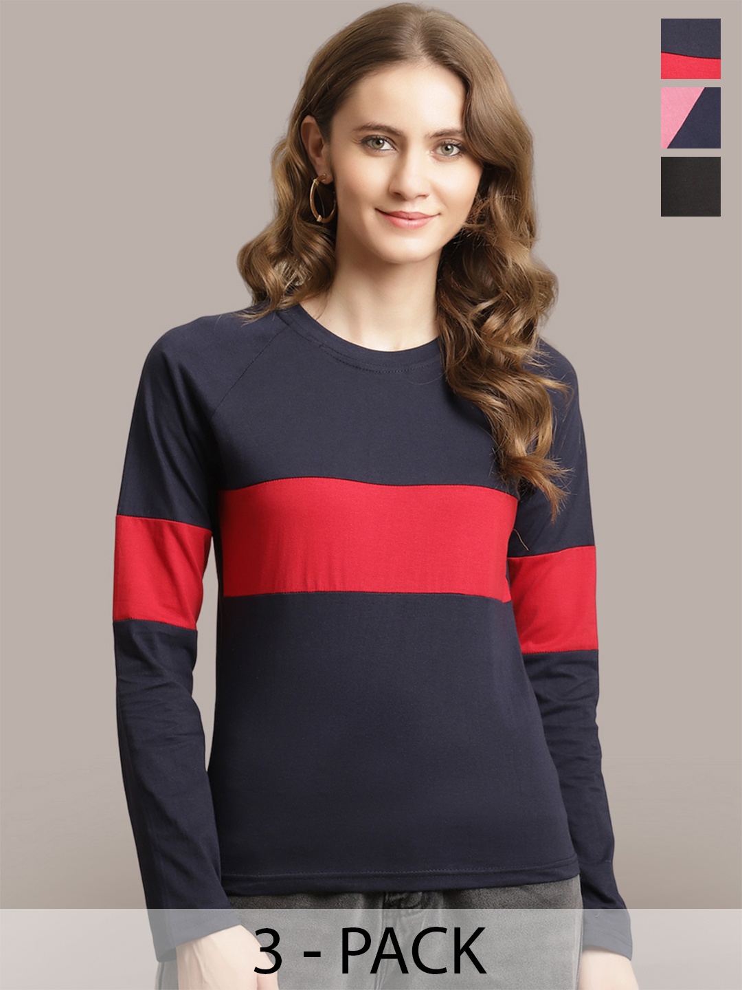 

Metronaut Women 3 Applique T-shirt, Navy blue