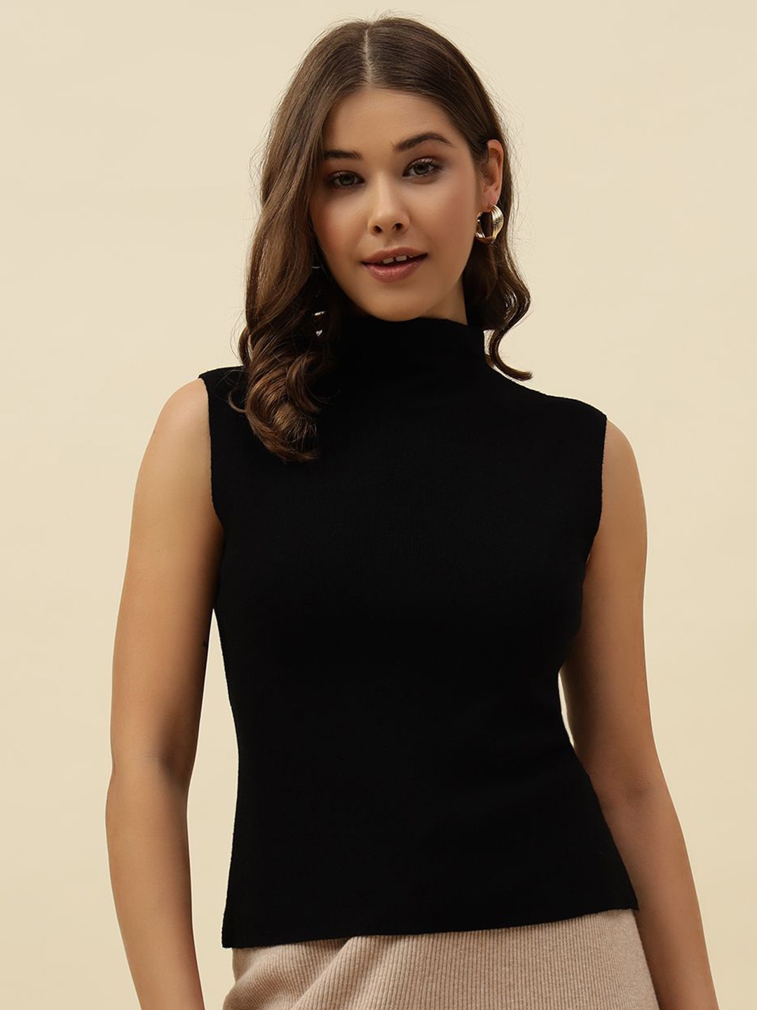 

Beatnik Women Turtle Neck Pullover Sweater, Black