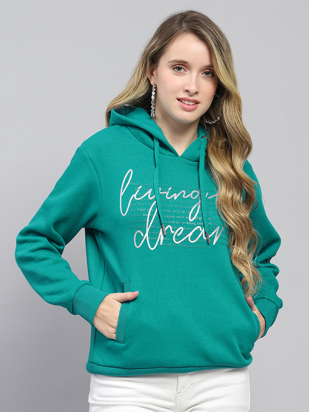

Monte Carlo Typography Printed Hooded Sweatshirt, Blue