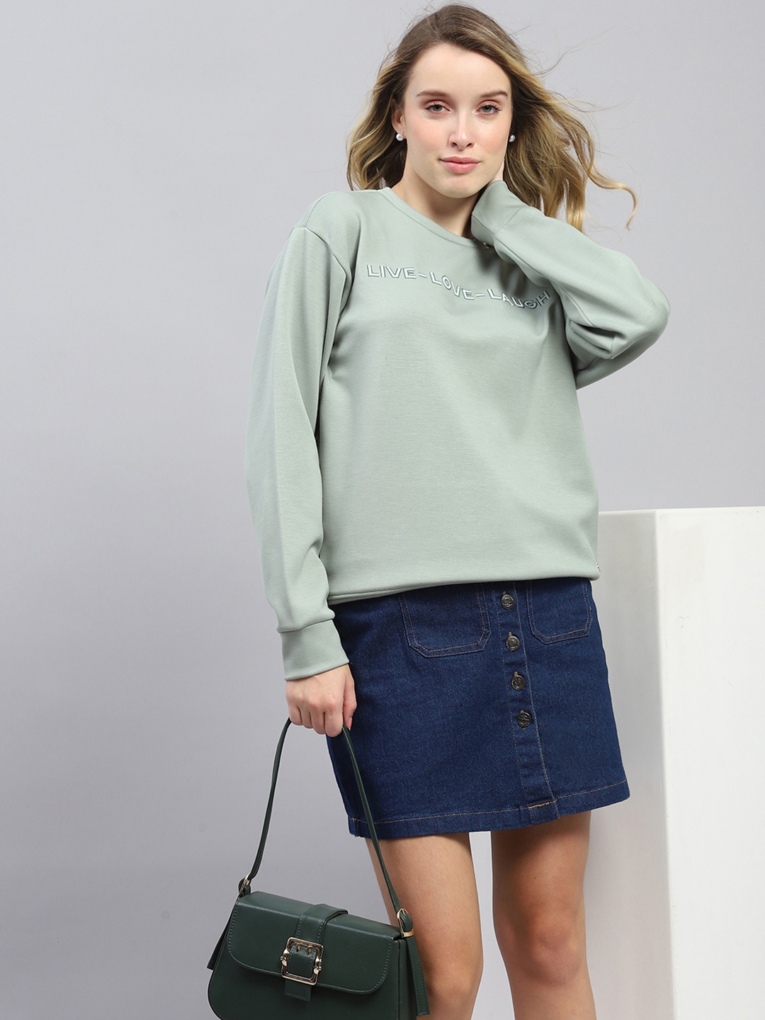 

Monte Carlo Typography Printed Sweatshirt, Green