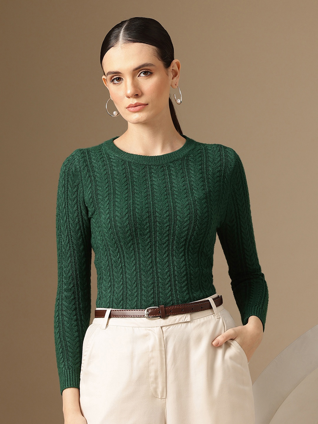 

Chemistry Woollen Pullover, Green