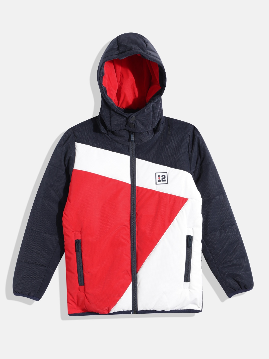 

Monte Carlo Boys Colourblocked Hooded Padded Jacket, Navy blue