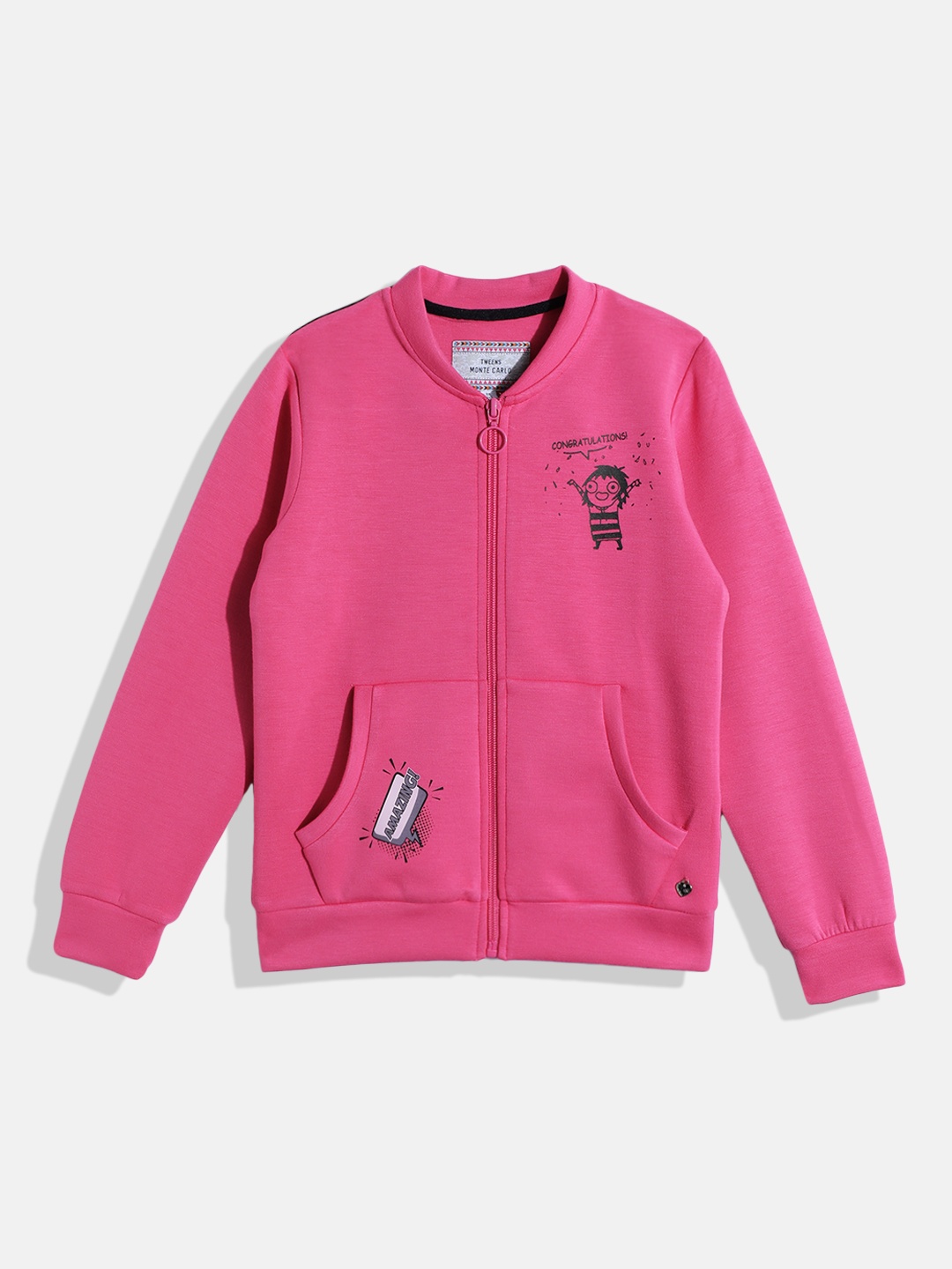 

Monte Carlo Kids Girls Printed Sweatshirt, Pink