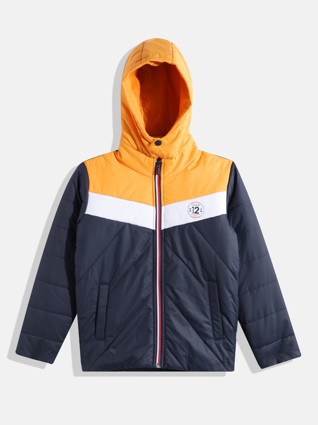 

Monte Carlo Boys Colourblocked Hooded Padded Jacket, Navy blue