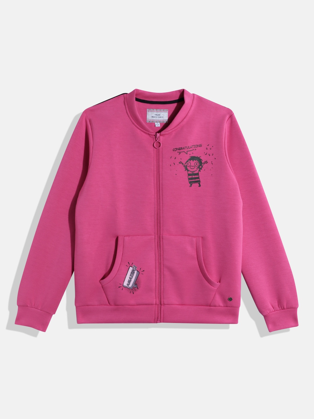 

Monte Carlo Teenage Girls Printed Sweatshirt, Pink