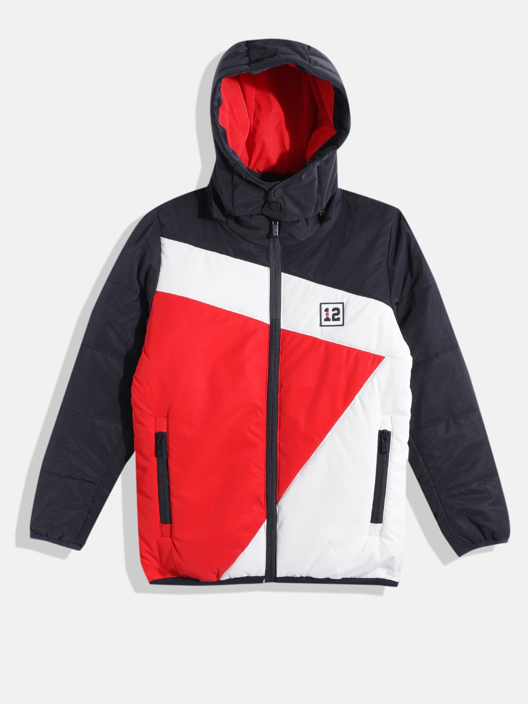 

Monte Carlo Boys Colourblocked Hooded Padded Jacket, Navy blue